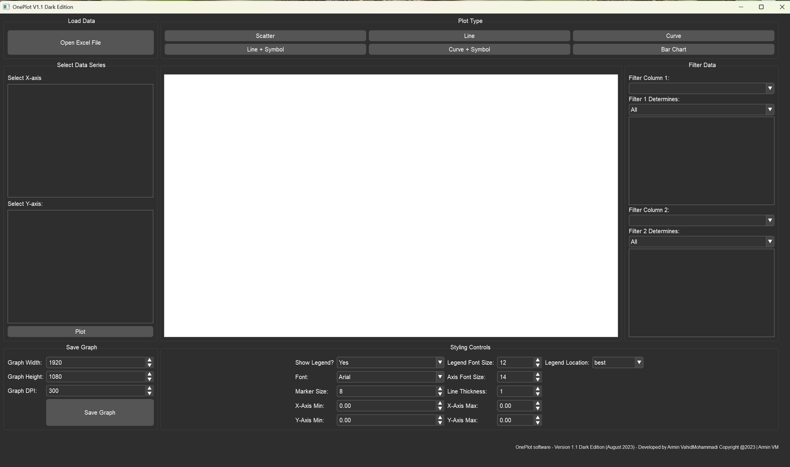 OnePlot Main Interface